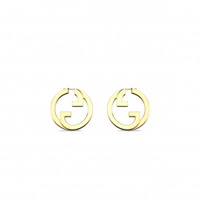 GUCCI BLONDIE CUT-OUT HOOP EARRINGS ‎837221